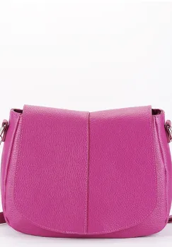 Geanta fucsia din piele naturala 8960 123 imagine