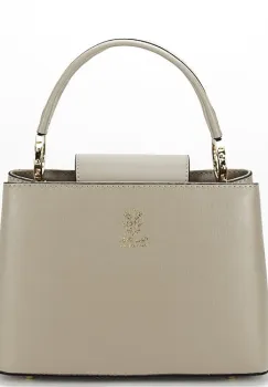 Geanta gri deschis din piele naturala 8950 132 imagine