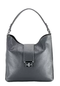 Geanta gri din piele naturala 8963 124 imagine