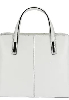 Geanta mare alba din piele naturala 8922 M6 imagine
