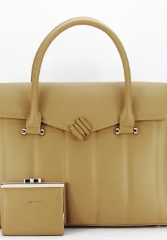 Geanta mare camel Premium cu portofel CB2317-4 M6 imagine