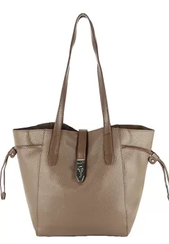 Geanta mare cu borseta detasabila 6806-2 13 Maro taupe imagine