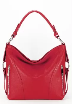 Geanta medie din piele naturala 8931 124 Rosu imagine
