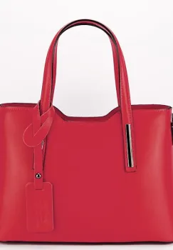 Geanta medie rosie din piele naturala 1065 132 imagine