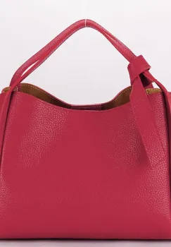 Geanta medie rosie din piele naturala 8905 128 imagine