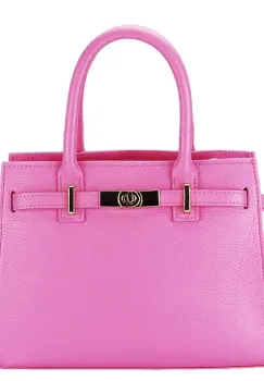 Geanta medie roz bonbon din piele naturala B-1727 122 imagine