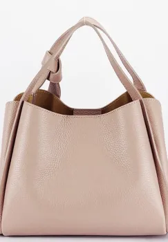 Geanta medie roz deschis din piele naturala 8905 128 imagine