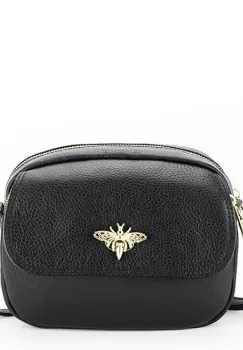 Geanta mica din piele naturala 1530 120 Negru imagine