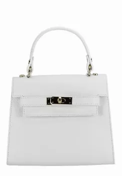 Geanta mica din piele naturala 8949 121 Alb imagine