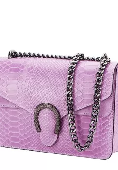 Geanta mov din piele naturala 1524 123 imagine