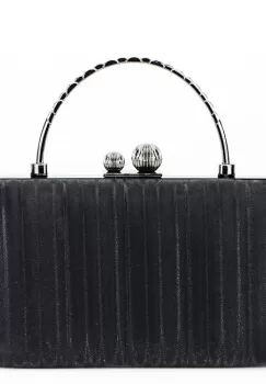 Geanta neagra, clutch cu maner BME-622 05 imagine