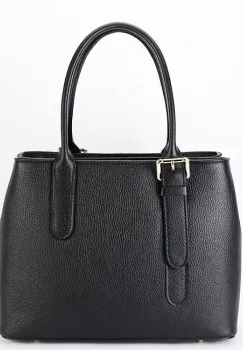 Geanta neagra  de talie mare din piele naturala 1702 122 imagine