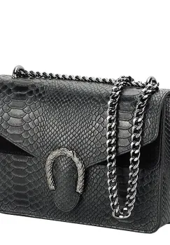 Geanta neagra din piele naturala 1524 123 imagine