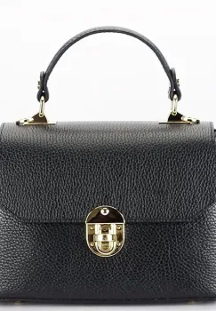 Geanta neagra din piele naturala 1736 131 imagine