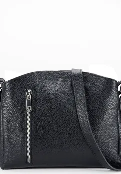 Geanta neagra din piele naturala 8923 123 imagine