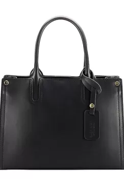 Geanta neagra din piele naturala 8969 122 imagine