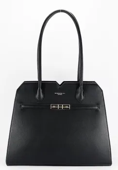 Geanta neagra mare FloraCo Paris F8598 M13 imagine