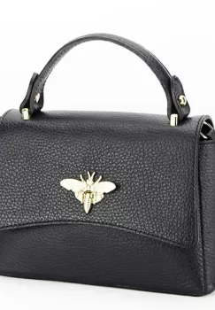 Geanta neagra mica din piele naturala 1523 120 imagine