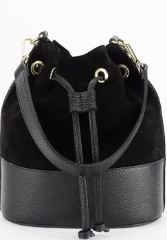 Geanta neagra tip sac din piele naturala 1313 M9 imagine