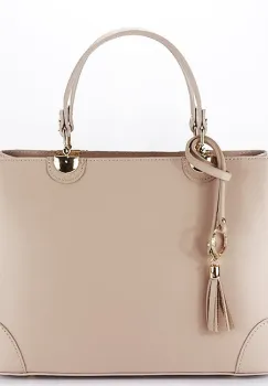 Geanta nude de talie mare din piele naturala 1330 M9 imagine