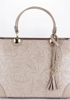 Geanta nude din piele naturala 8952 122 imagine