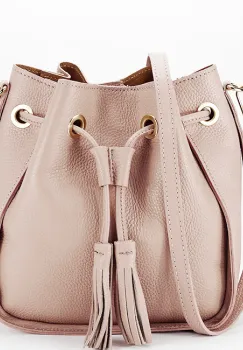 Geanta roz din piele naturala 1110 125 imagine