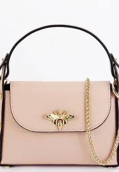 Geanta roz mica din piele naturala 1602 122 imagine