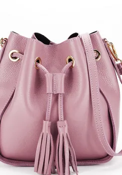 Geanta roz plamaniu din piele naturala 1110 125 imagine