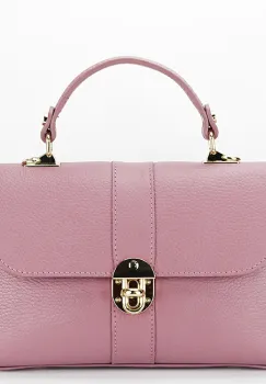 Geanta roz plamaniu din piele naturala 1724 132 imagine