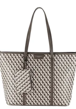 Geanta taupe FloraCo Paris de talie mare F8544 11 imagine