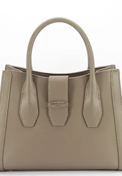 Geanta taupe medie David Jones Paris 7187-1 11 imagine