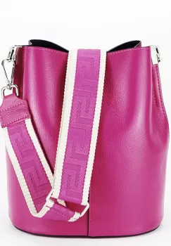 Geanta tip sac din piele naturala 8951 119 Fucsia imagine
