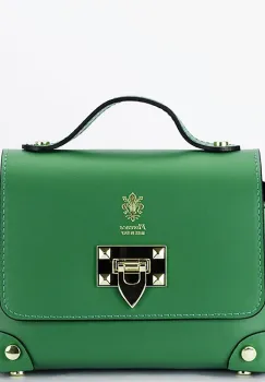 Geanta verde din piele naturala 1616 131 imagine