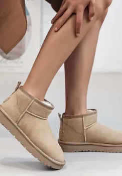 Ghete bej din piele naturala JB1966 111 imagine