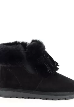 Ghete din piele naturala negre cu blanita 603 114 imagine