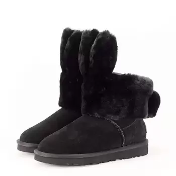 Ghete negre copii din piele naturala Iris imagine