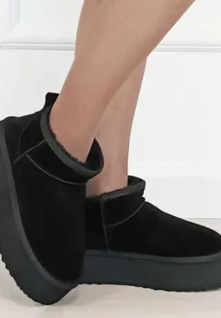 Ghete negre din piele naturala 6391 113 imagine