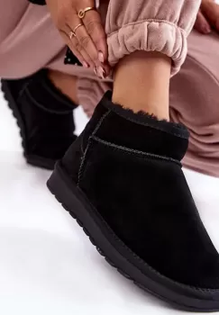 Ghete negre din piele naturala W5821 118 imagine