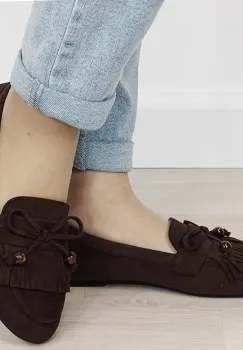 Mocasini maro de tip loafers DXJ1530 02 imagine