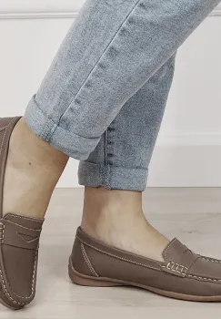 Mocasini maro din piele naturala 5128 M4 imagine