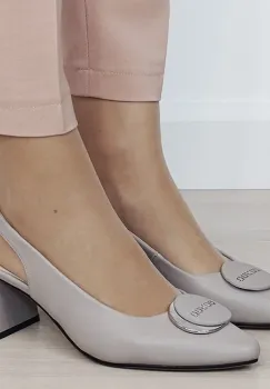 Pantofi gri eleganti din piele naturala BY6887-5 03 imagine