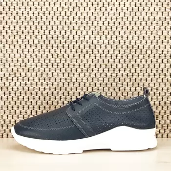 Pantofi piele naturala bleumarin Angela imagine