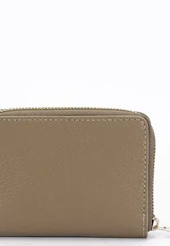 Portofel mic bej taupe din piele naturala 8912 07 imagine