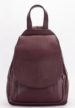 Rucsac bordo din piele naturala 8906 122 imagine