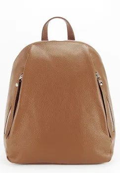 Rucsac camel din piele naturala 1506 121 imagine