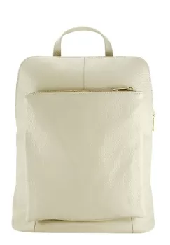 Rucsac din piele naturala 2 in 1 crem 1441 123 imagine