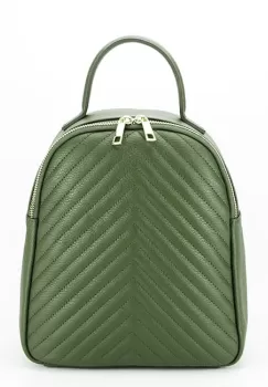 Rucsac din piele naturala 8955 121 Kaki imagine