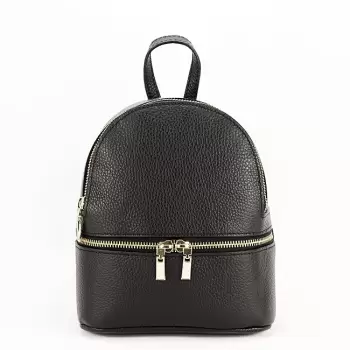 Rucsac din piele naturala negru Ana 122 imagine