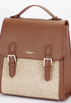 Rucsac maro cu model impletit DHJ727-3 18 imagine