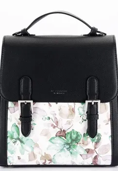Rucsac negru cu imprimeu floral DHJ731-3 M11 imagine